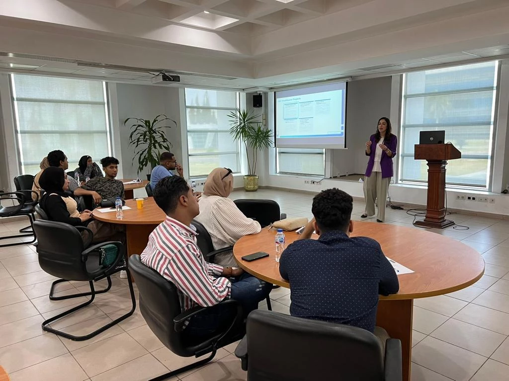 The college students visit to the Ministry of communication & information technology  Entities in Smart Village