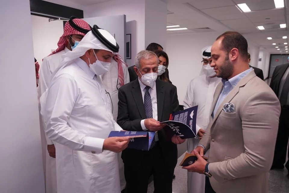 The Saudi Minister of Transportation visits the branch of the Arab Academy in the Smart Village.2