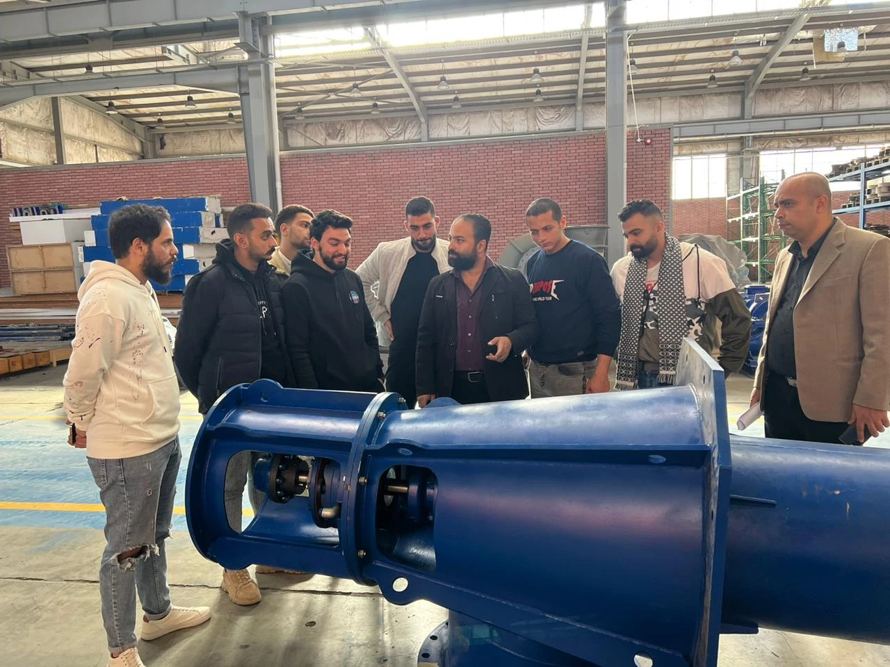 A scientific field visit for bachelor’s students in the Department of Marine Engineering Technology to the Al-Wailer pump factory on Wednesday 29-11-2023 by Marine Engineering Department