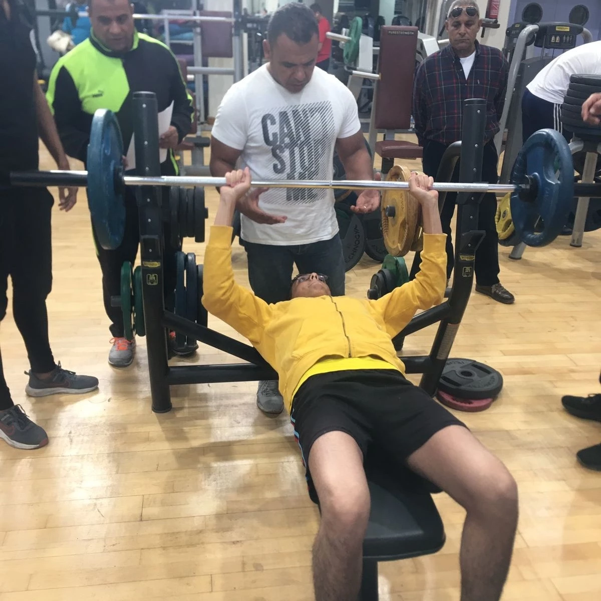 The start of the Academy's Strengths Championship inside the gym (Bench/mind)