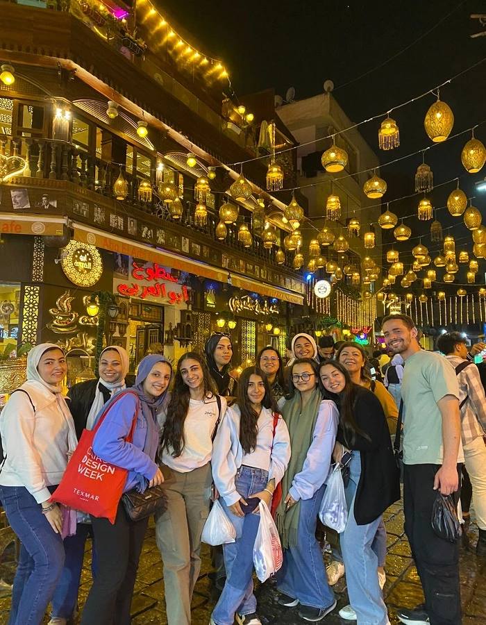 The Department of Cultural and Social Activity in Babi Qir in Alexandria organized a scientific trip for students of the Department of Architecture and Environmental Design at the Faculty of Engineering and Technology to visit the ancient Egypt area and Mosque Square to learn about the architecture of buildings and mosques in certain historical eras on: 2/3/20245