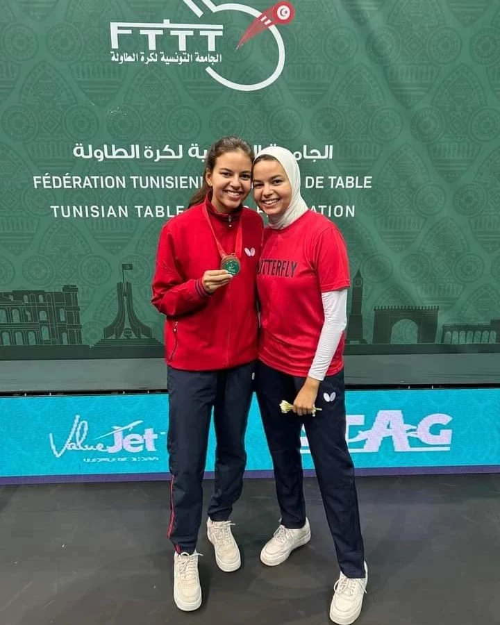 Golden twins Marwa and Maryam Al-hudaibi win gold at the African Games in Accra in the women's pair of Table Tennis