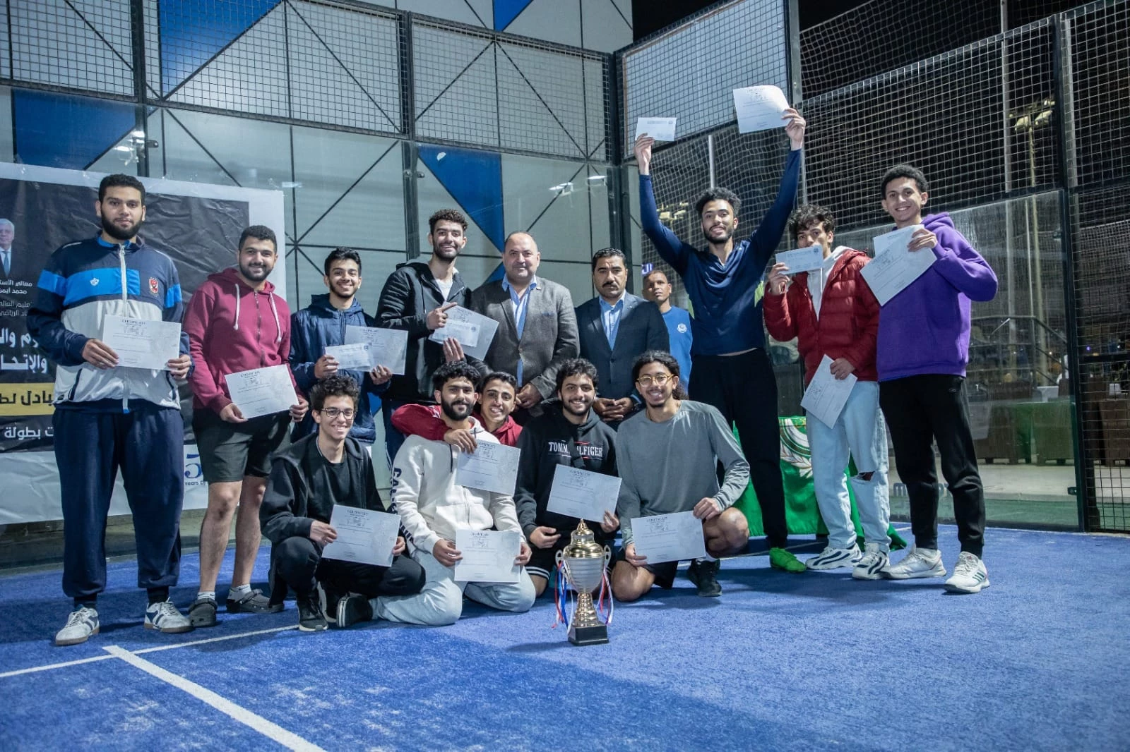 The Faculty of engineering Heliopolis branch is crowned with the Ramadan football pentathlon tournament for Cairo branches