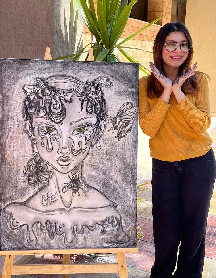 The Department of Cultural and Social Activities in Miami organized an acrylic and charcoal painting workshop during March 202415