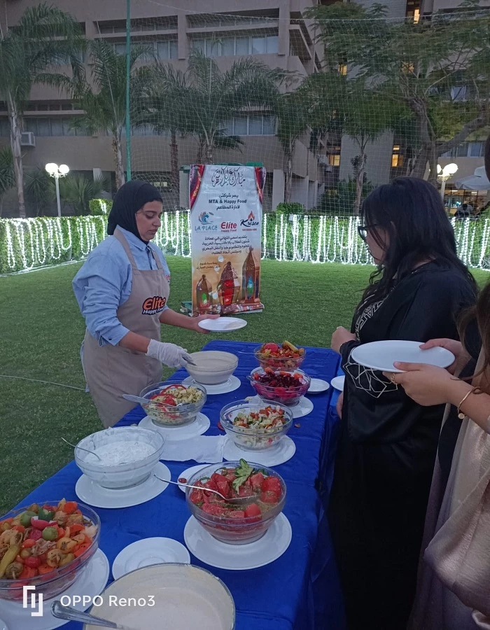 The Department of Cultural and Social Activity in Abu Qir organized a group breakfast for students during the holy month of Ramadan on the green fields on: 4/2/20233