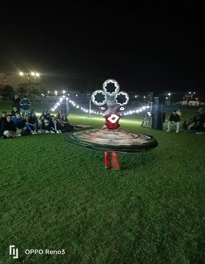 The Department of Cultural and Social Activity in Abu Qir organized a group breakfast for students during the holy month of Ramadan on the green fields on: 4/2/20232