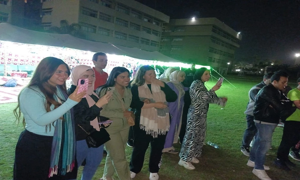 The Department of Cultural and Social Activity in Abu Qir organized a group breakfast for students during the holy month of Ramadan on the green fields on: 4/2/20233