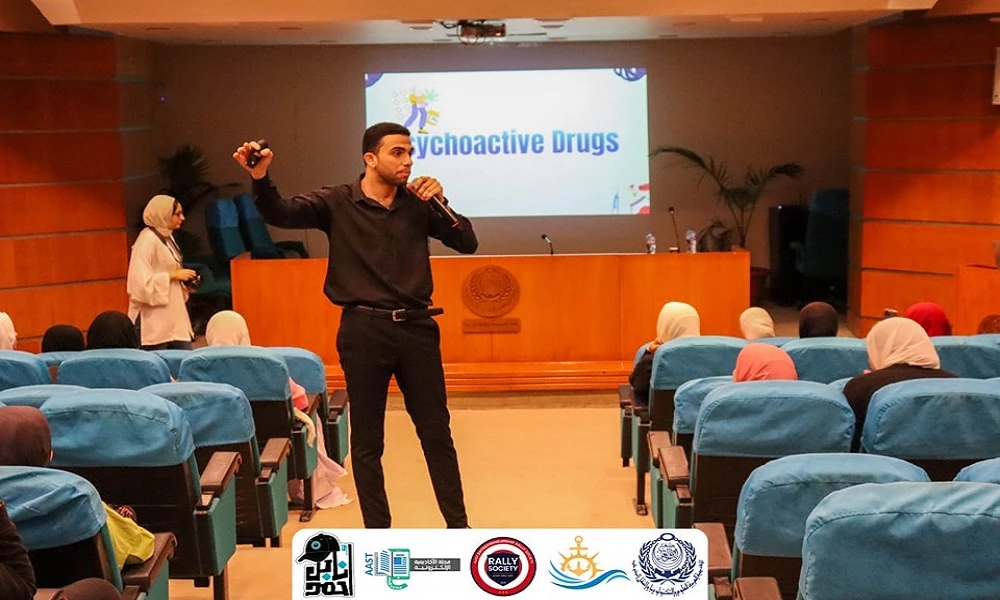 The Department of Cultural and Social Activity in Abu Qir, in cooperation with the Horizon family, organized a session on the Career Stone Event, presented by Dr. Pharmacist Moaz Arif, with the end of the Abuse in Egypt activities on 4/26/2024.3