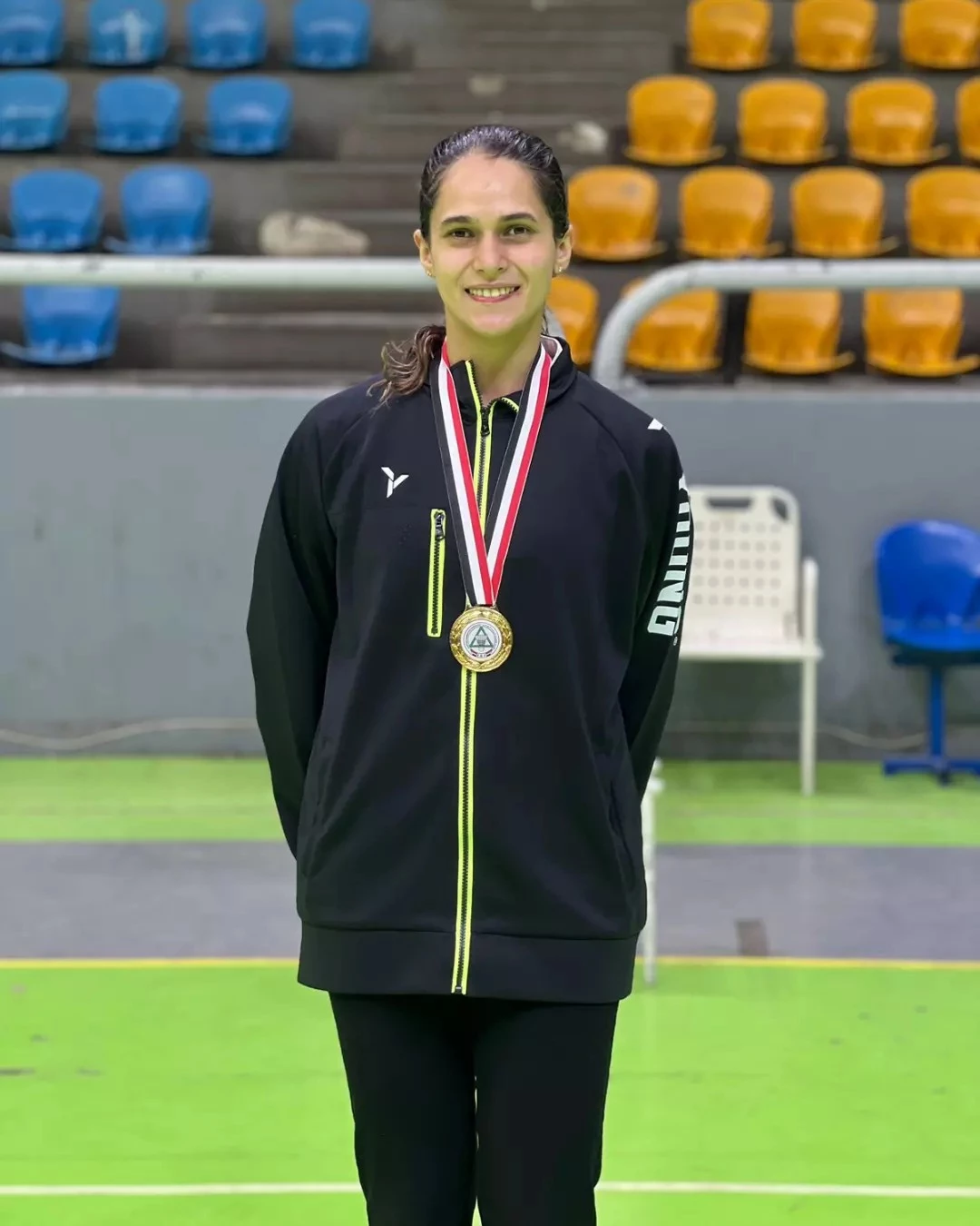 Our young champion and African badminton champion Nour Ahmed Yusri is enrolled in the Faculty of computers and Information Technology, Branch M.The new one is crowned with the gold of the Republic Badminton Championship