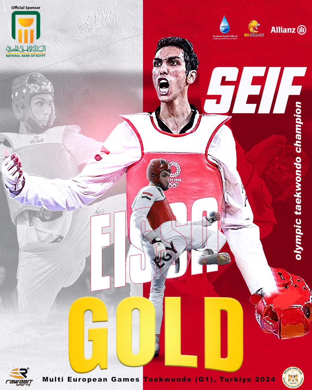 Seif Isa shines and wins gold at the European Open games in Turkey