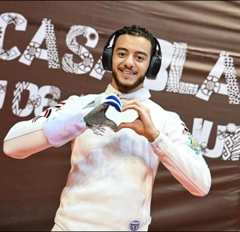 Our Egyptian champion Mohamed El Sayed defeats the Ivorian champion with a score of 15-8 and qualifies for the final match at the African Sword Fencing Championship in Morocco