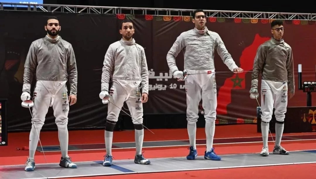 With the participation of Mohammed Amer, a graduate of the Faculty of management and Technology, Branch M.The New # Egypt national team of the weapon scores the silver medal of the African Championship in the team competitions