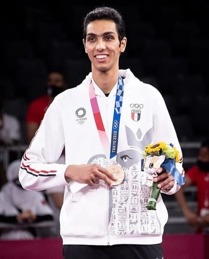 The champion is Saif Issa, the son of the academy and the champion of Egypt in taekwondo, a graduate of the Faculty of management and technology, Dokki branch