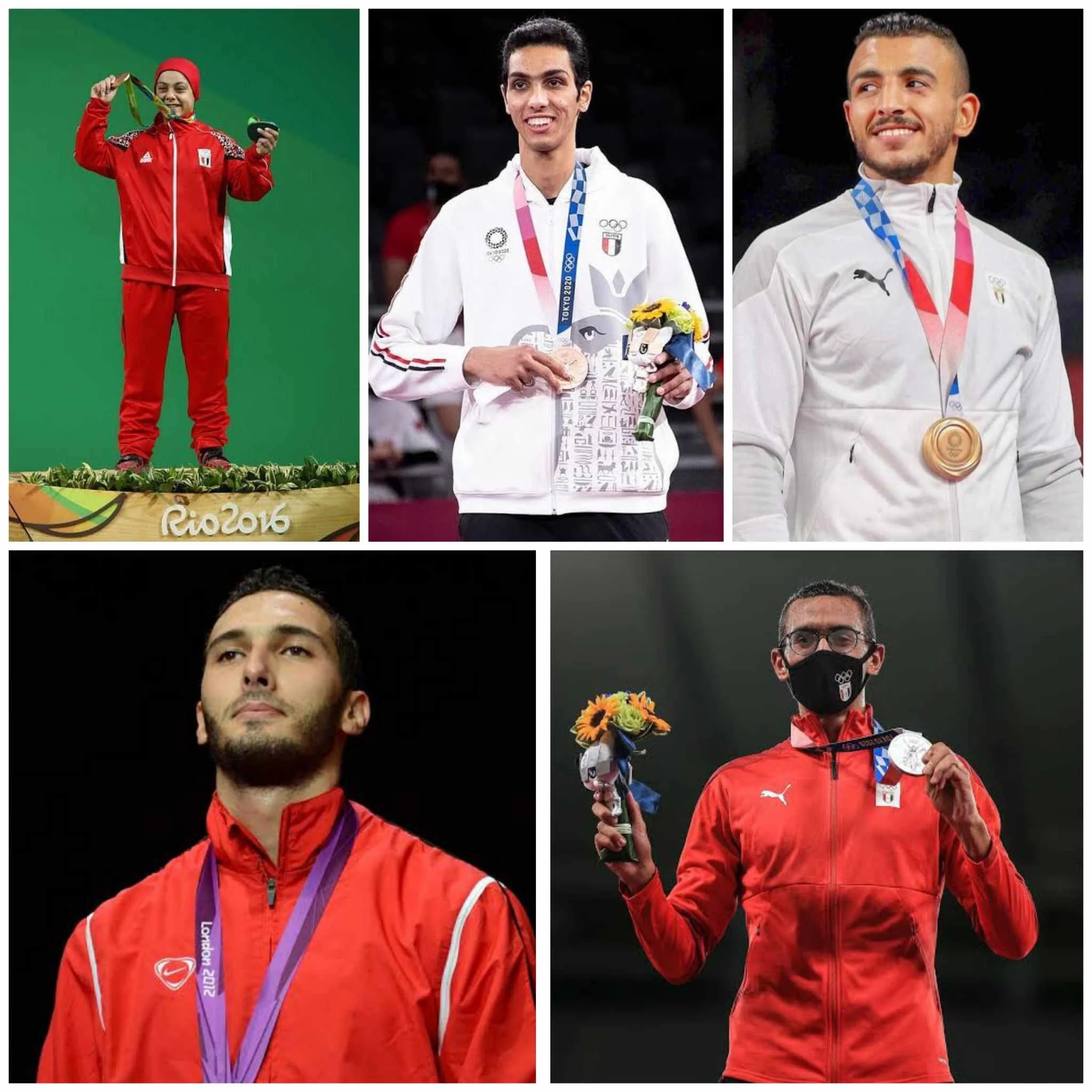 As the countdown to the 2024 Paris Olympics begins  Let's get acquainted with 5 of the Academy's sons and Egyptian champions who climbed on the Olympic podiums and qualified for the Paris Olympics 2024