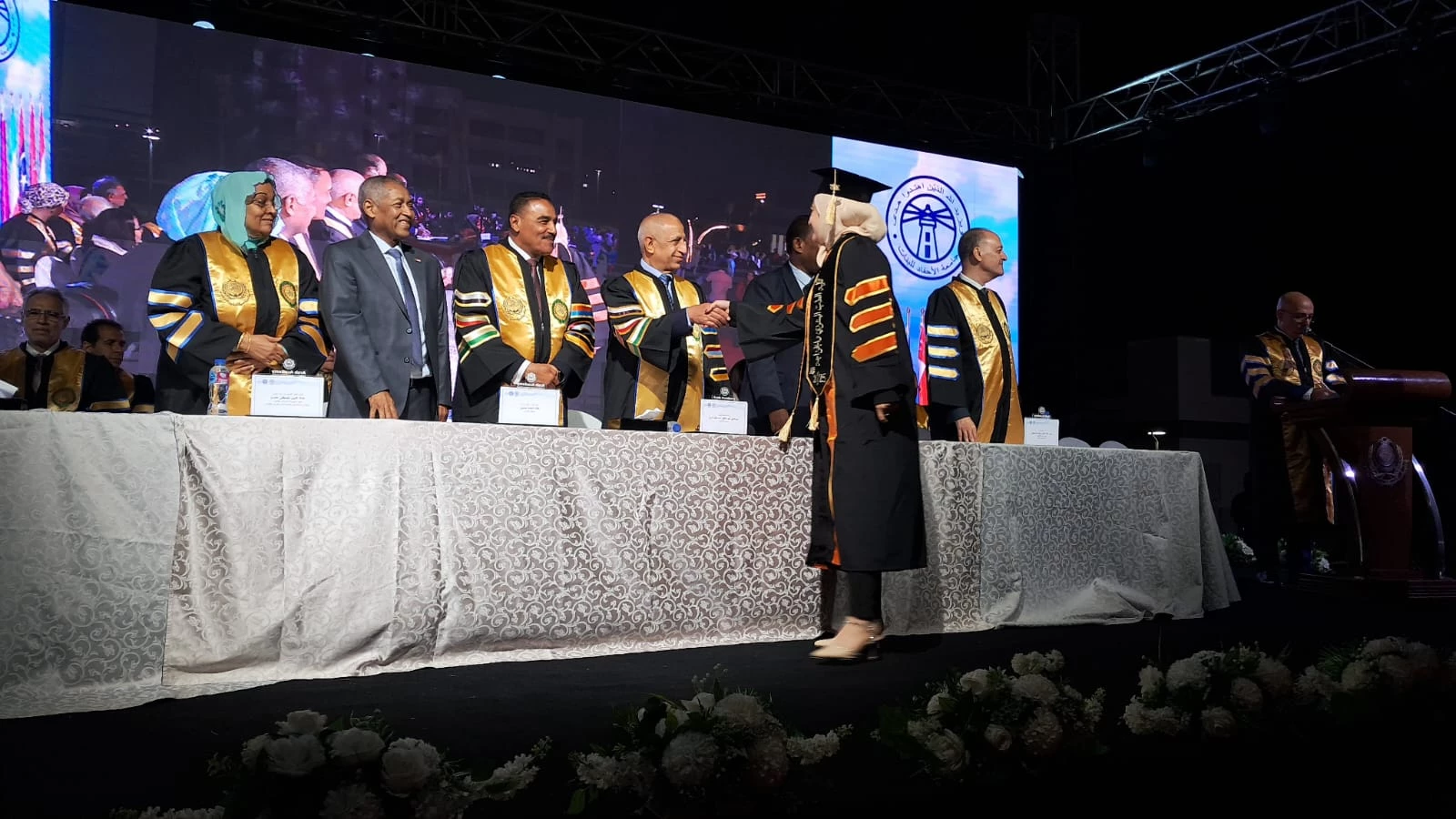 The Deanship of Student Affairs Congratulates the Graduates of the Ahfad Class in Collaboration with the Arab Academy3