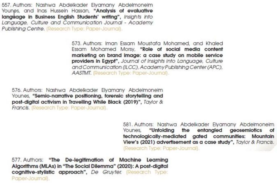 Smart Village’s College of Language and Communication Excels in Research to Support the Sustainable Development Goals3