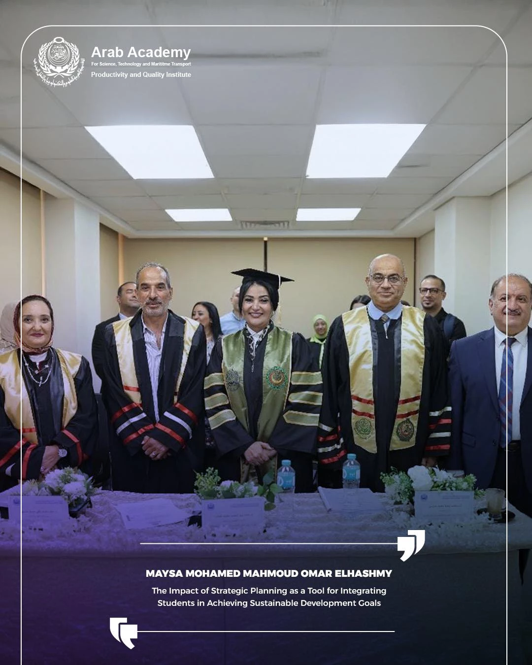 Maysa El-Hashimi doctoral defense