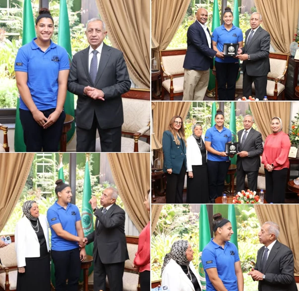 Congratulations from the president of the academy to our heroine, the daughter of the Academy (Aseel Osama Taha), the athletics star enrolled at the Faculty of Engineering in Alexandria