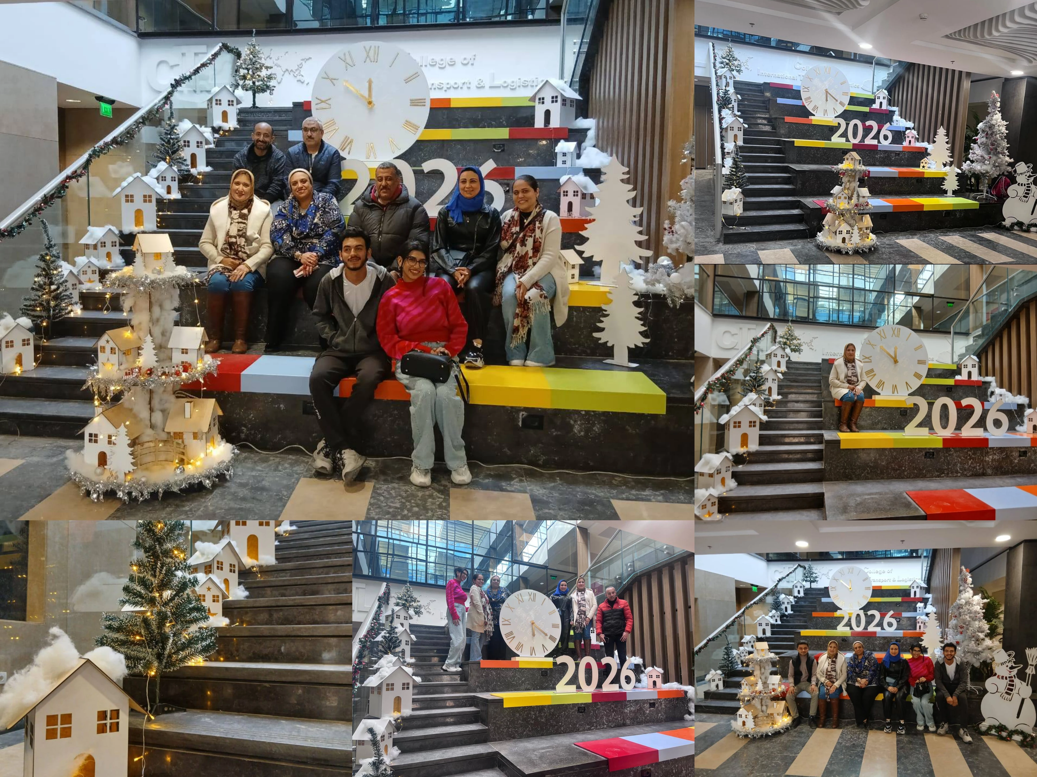 The Cultural and Social Activities Department at Abu Qir organized a celebration for the students of the College of International Transport and Logistics to welcome the new year 2026 in a creative atmosphere reflecting the spirit of belonging and university life – Thursday, January 1, 202610