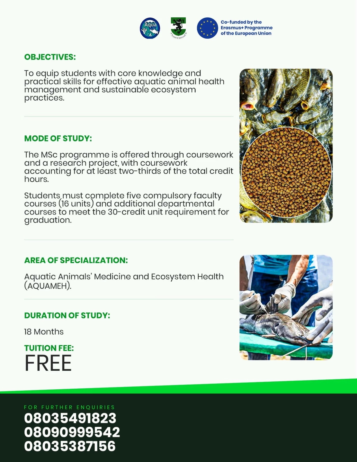 UNN Launches AquaVET-Supported MSc Programme in Aquatic Animals’ Medicine & Ecosystem Health (2025/2026)2