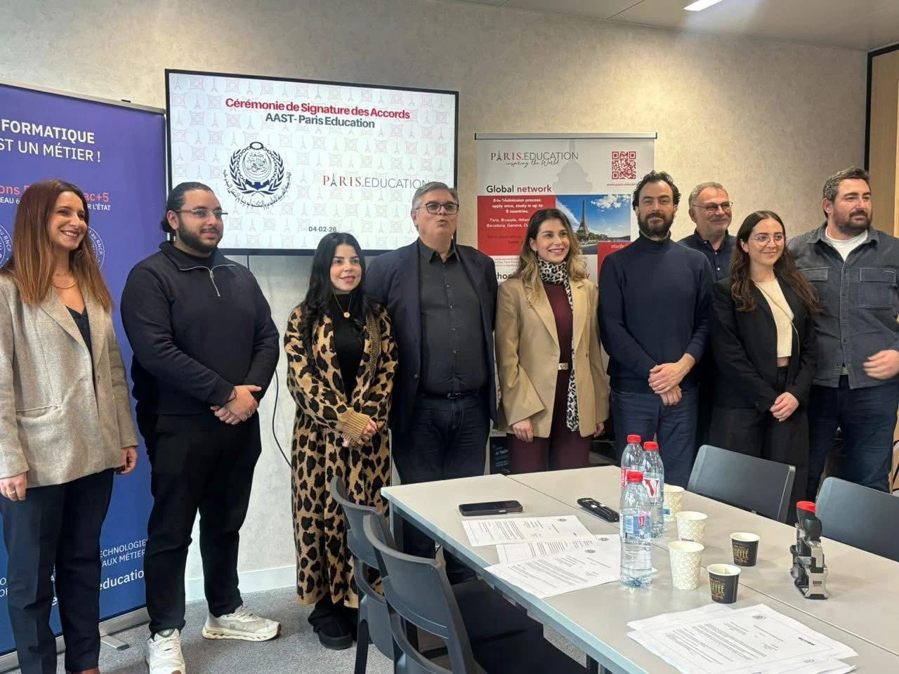 اتفاقية تعاون بين الأكاديمية العربية وجامعة  فرنسية
