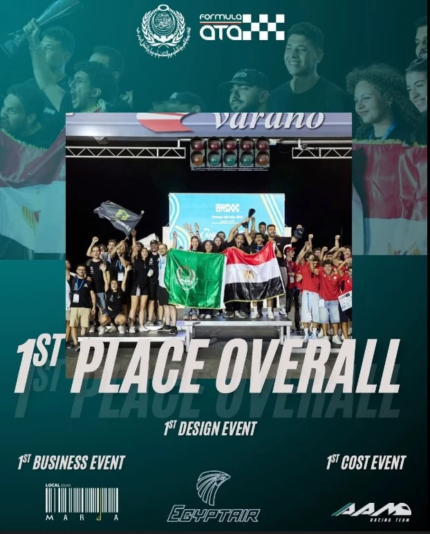 Under the Patronage of Prof. Dr. Ismail Abdel Ghafar, Arab Academy Motors Secures First Place in Class 3 at Formula SAE Italy 202631