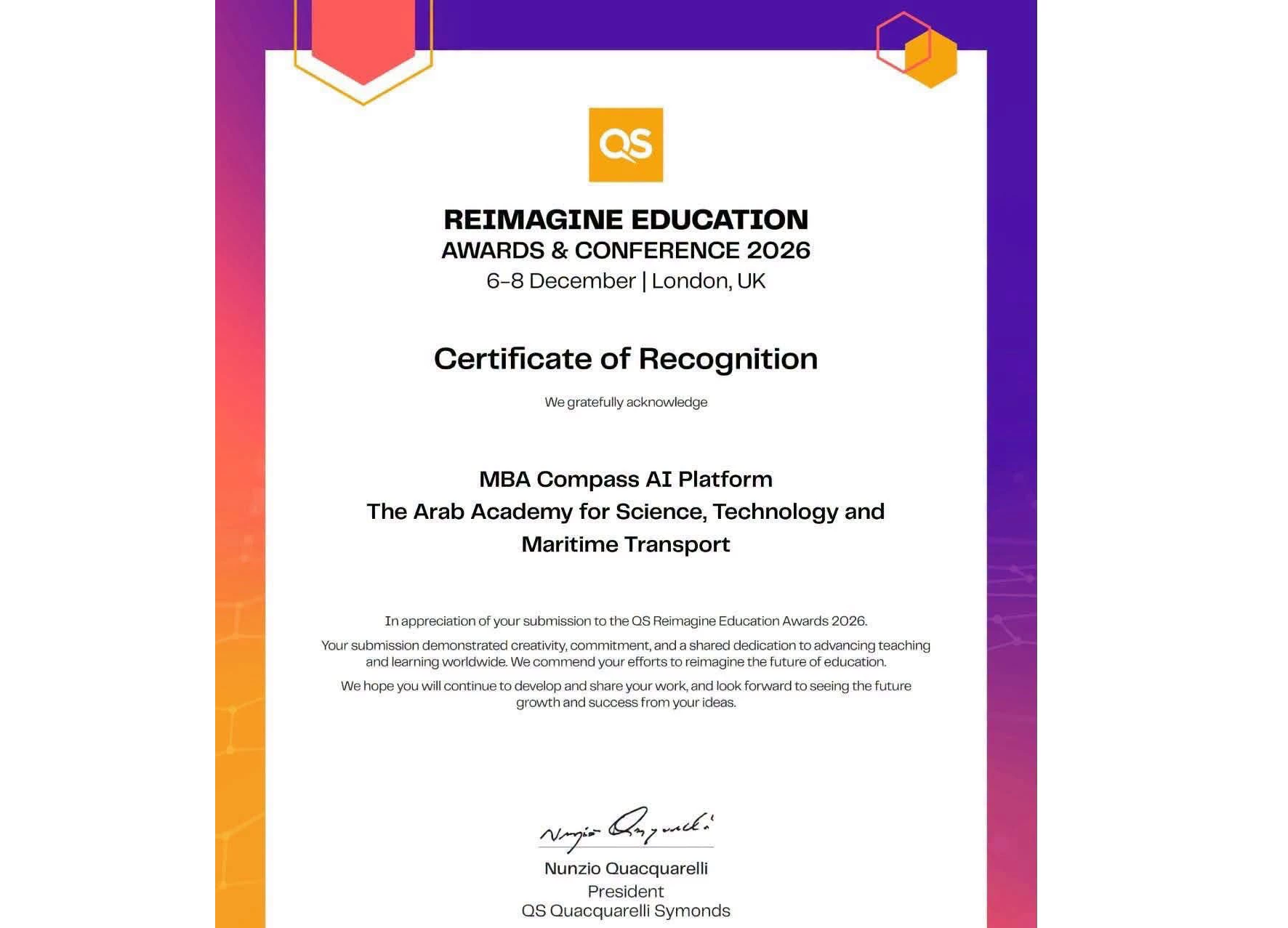 MBA Graduation Ceremony – Graduate School of Business (GSB)