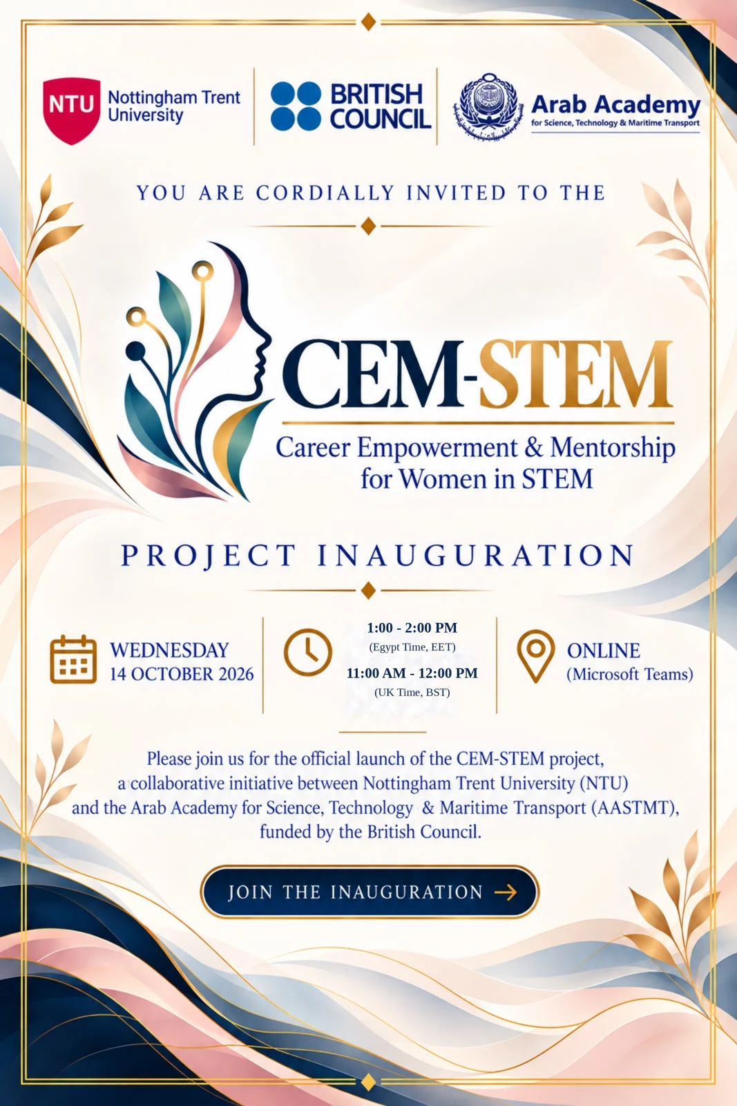 Launch of the CEM-STEM project to empower women in STEM fields.
