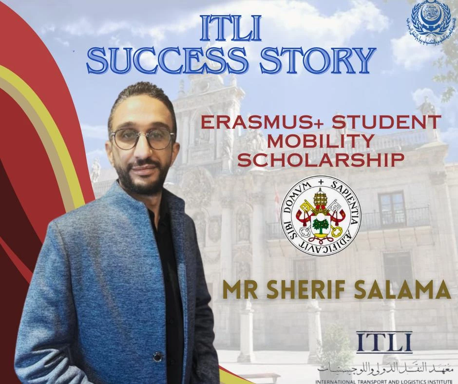 ITLI Masters Student Sherif Salama Awarded the ERASMUS 2024 Scholarship in Spain Presenting the Arab Academy