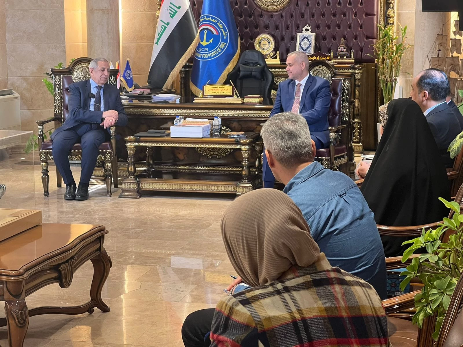 Meeting of the President of Arab Academy for Science, Technology & Maritime Transport  (AASTMT) and a Delegation from Port Training Institute (PTI) with the Iraqi Minister of Transport5