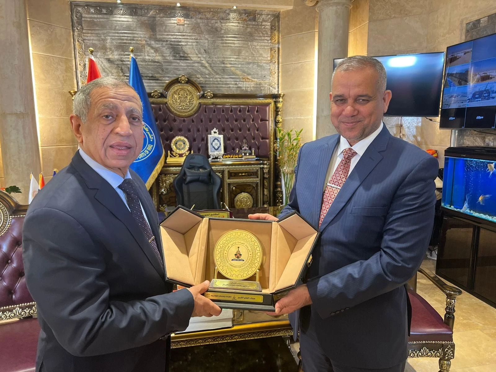 Meeting of the President of Arab Academy for Science, Technology & Maritime Transport  (AASTMT) and a Delegation from Port Training Institute (PTI) with the Iraqi Minister of Transport3