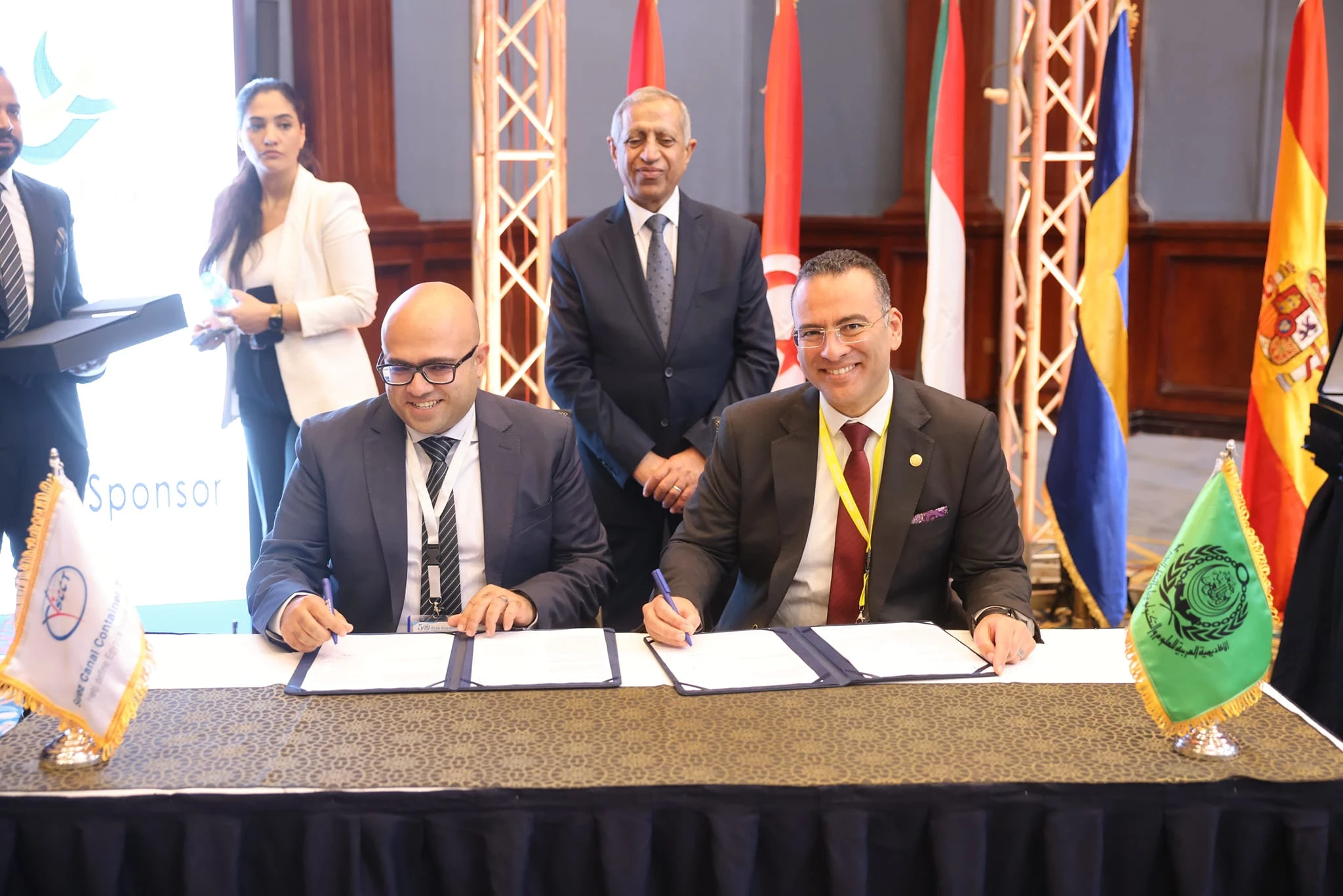 Signing a Mutual Cooperation Agreement between Port Training Institute  and Suez Canal Container Terminal on The Sidelines of MARLOG 133
