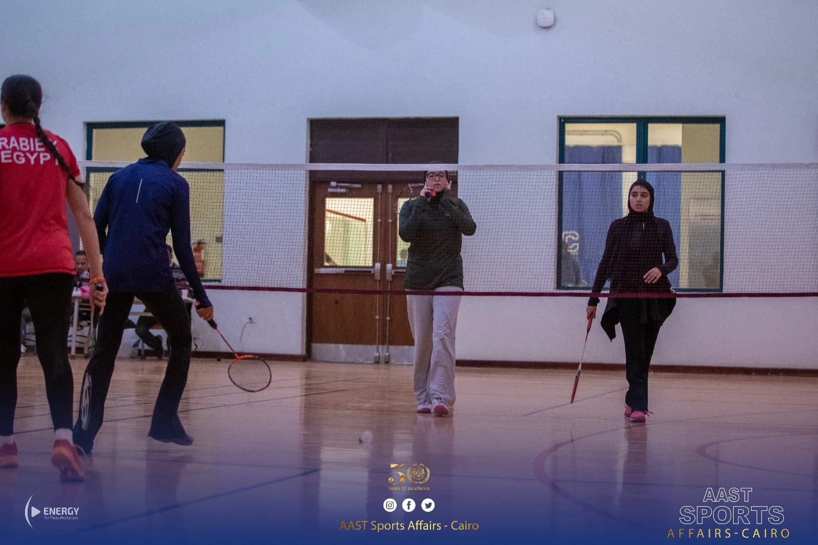 The national team of the Academy in Cairo for badminton is crowned the champion of the student championship and the runner-up of the student championship of the fifth sector of private universities2