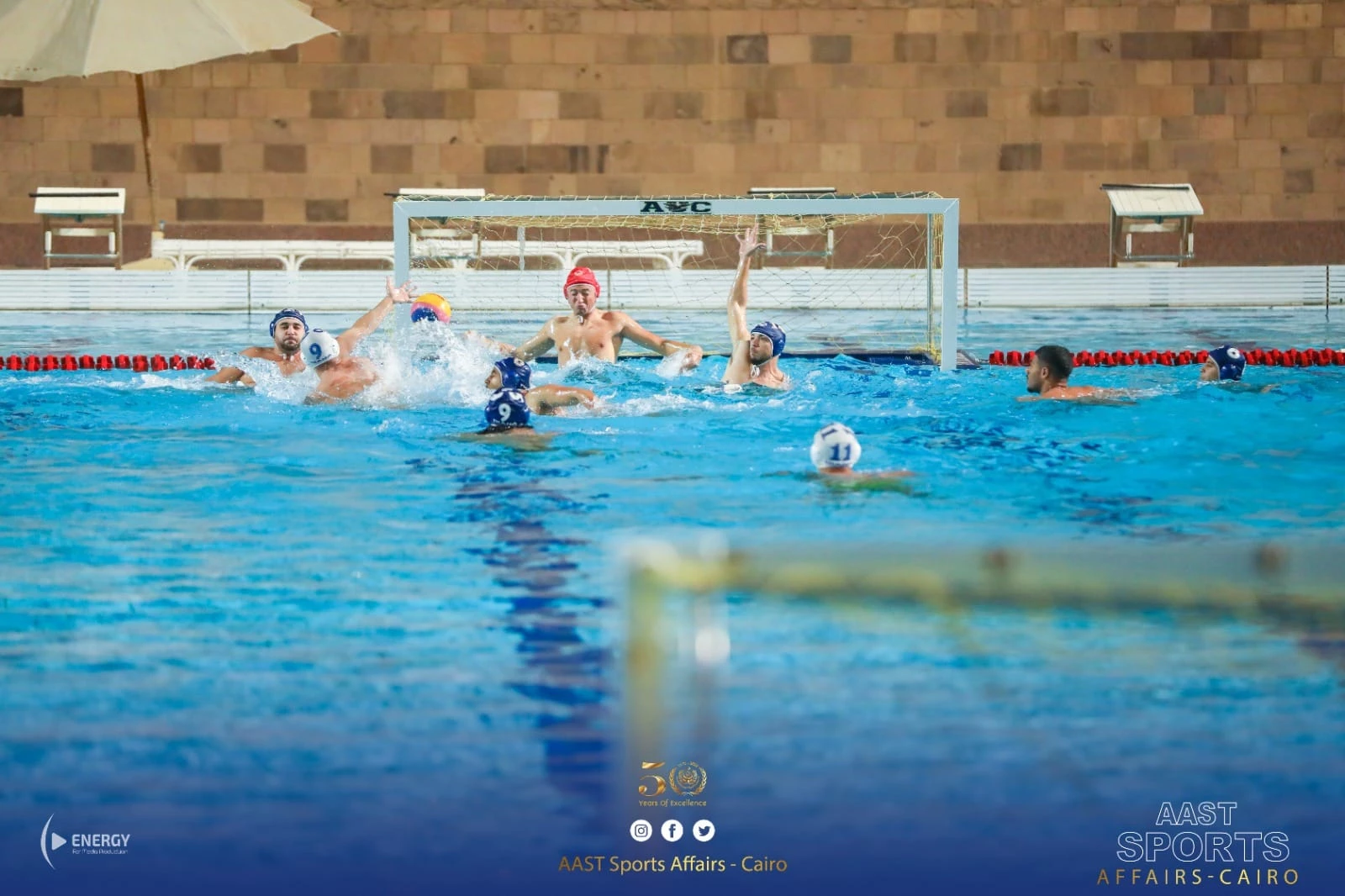The Academy's water polo team in Cairo wins silver in the championship of private universities held at the American University in Cairo.6