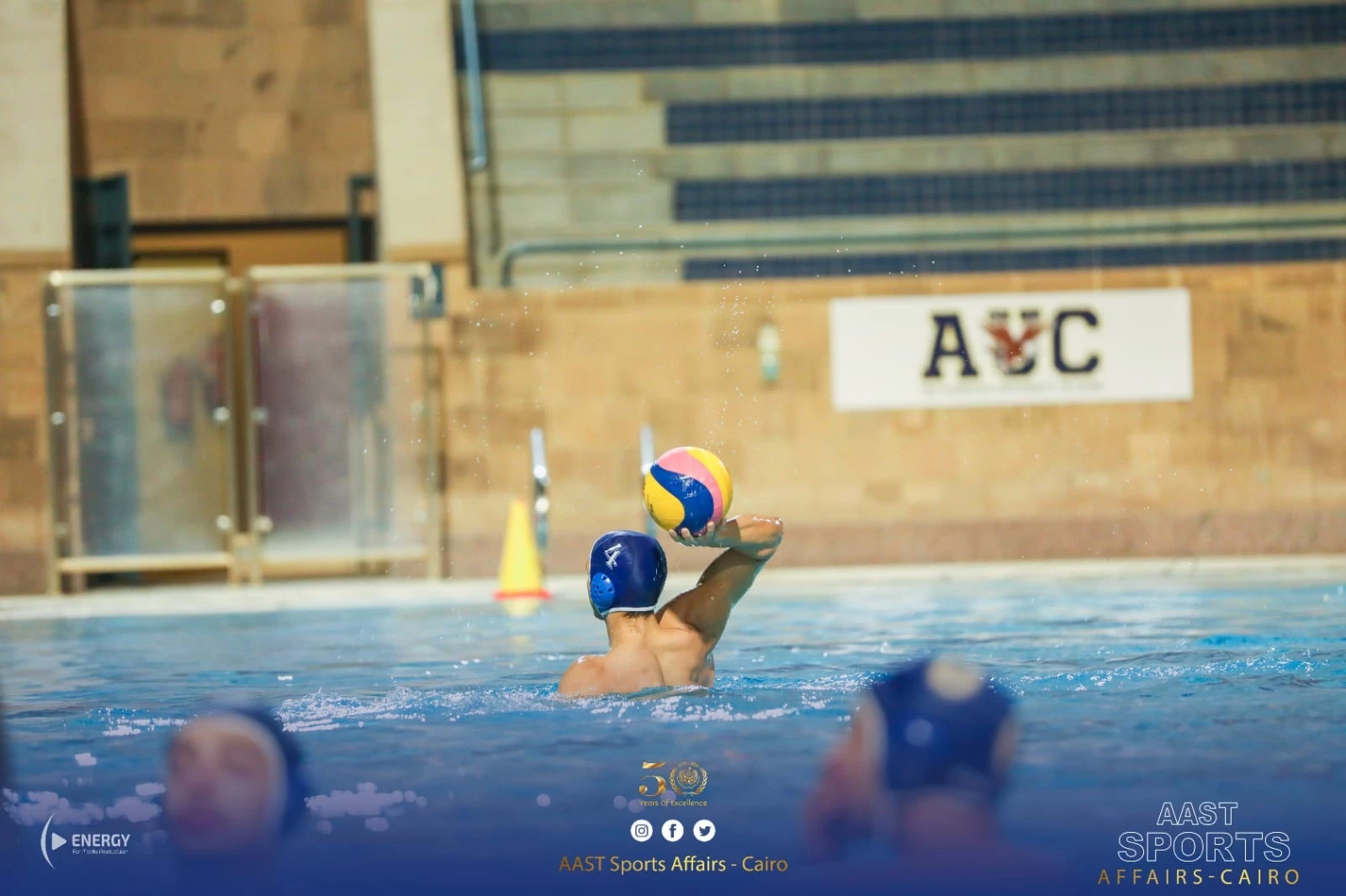 The Academy's water polo team in Cairo wins silver in the championship of private universities held at the American University in Cairo.4
