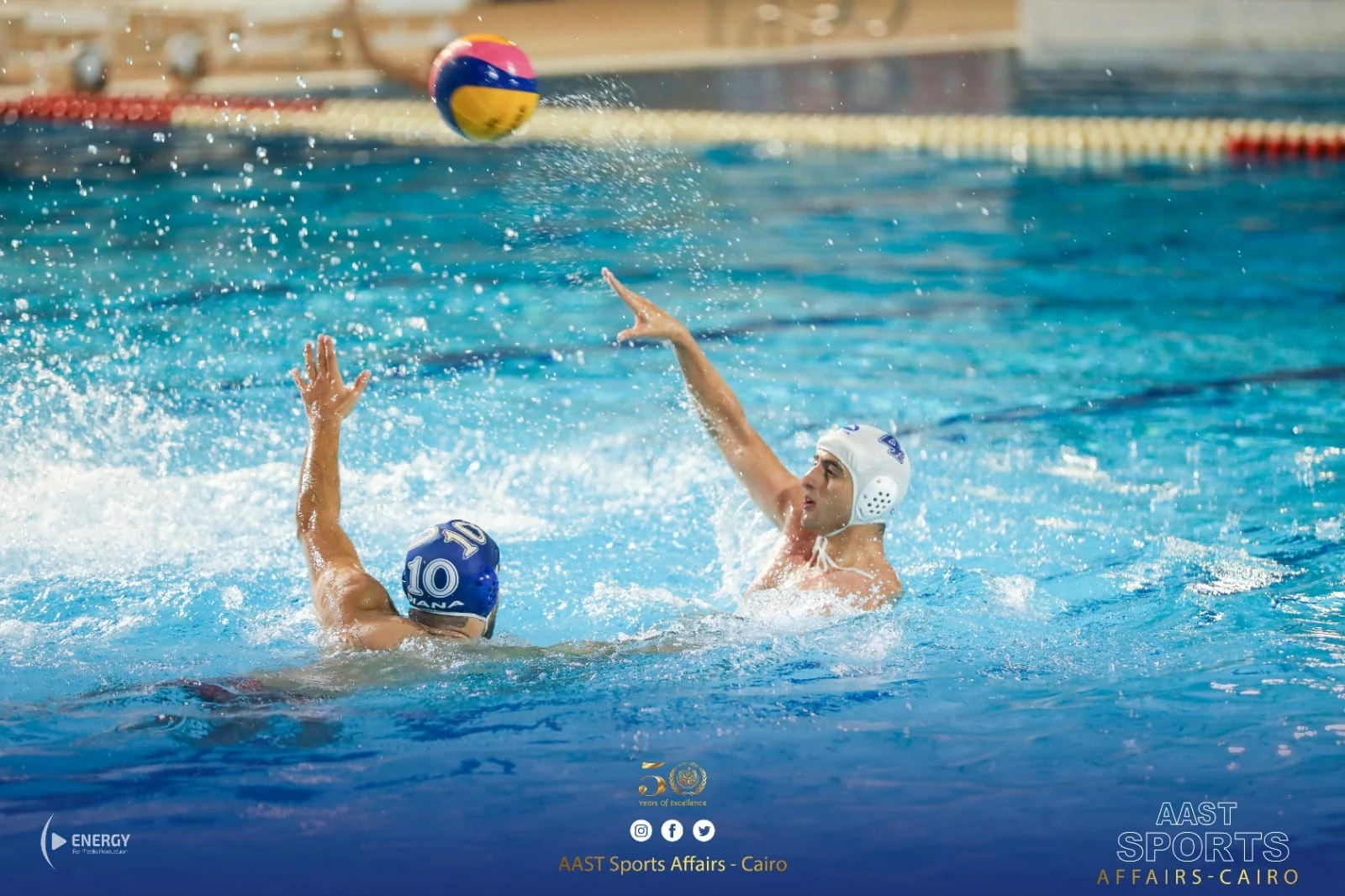 The Academy's water polo team in Cairo wins silver in the championship of private universities held at the American University in Cairo.2