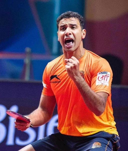 Omar ASR, son of the academy, graduate of the Faculty of management, Heliopolis branch, opens his career at the table tennis World Cup in Macau with a sweeping victory over the Iranian Naushad Alamian 4-0