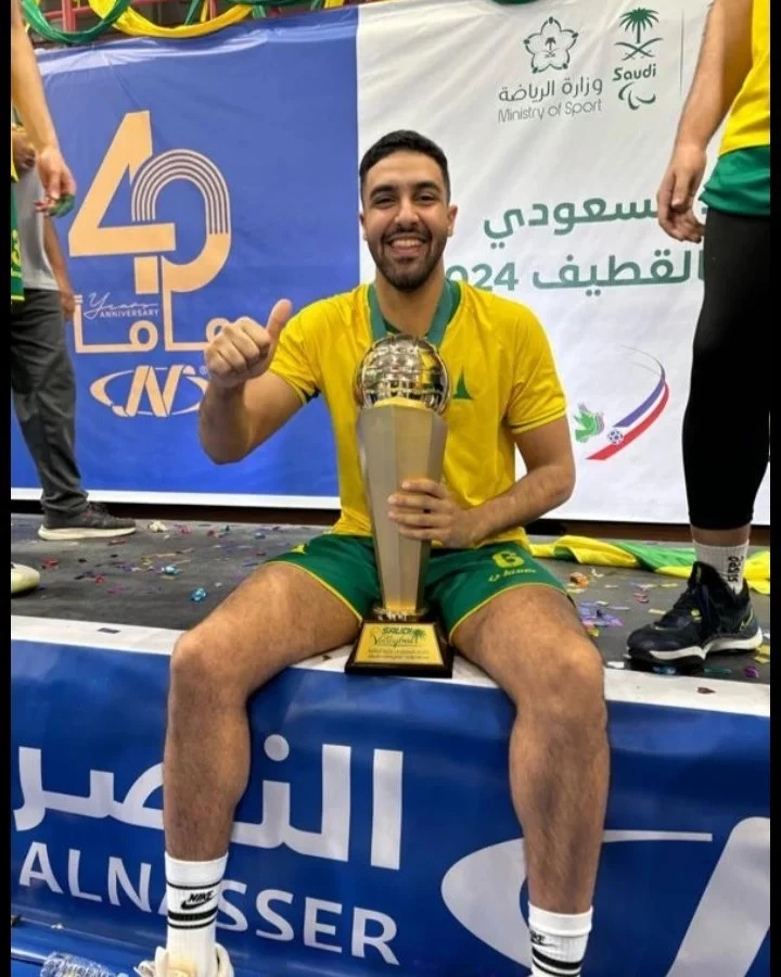 Student Mohammed Adel Abdrabbuh crowned champion of the Saudi Volleyball Federation Cup with Al Khaleej club3