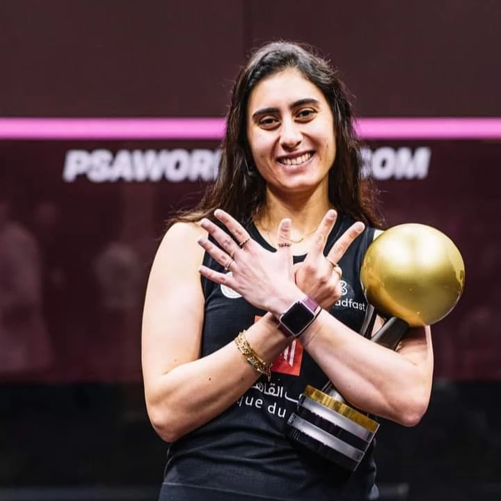 Our heroine and star Nour El Sherbini, the daughter of the Academy, has always been a leader in achievements