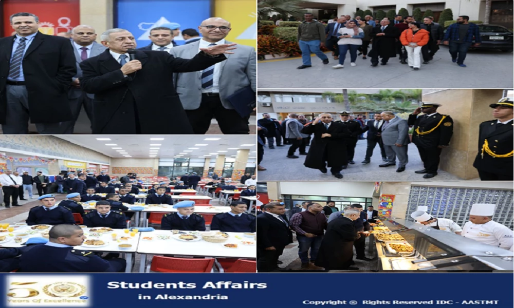Professor Dr. Ismail Abdel Ghaffar, President of the Academy, had breakfast with the Academy students in the main restaurant on: 3/20/202415