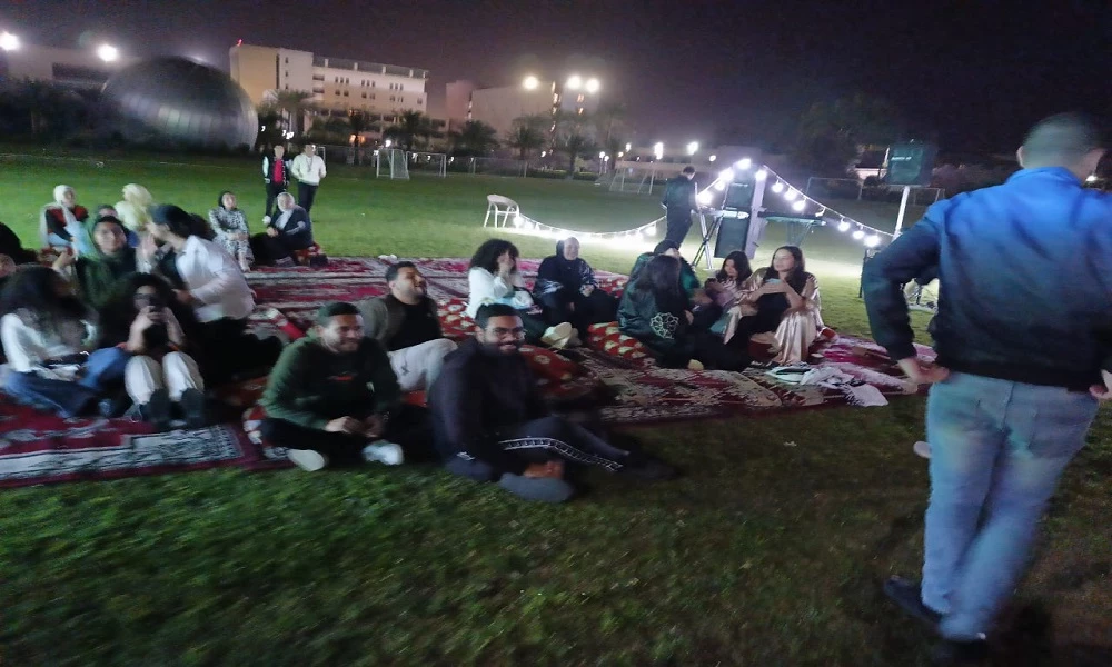 The Department of Cultural and Social Activity in Abu Qir organized a group breakfast for students during the holy month of Ramadan on the green fields on: 4/2/20234
