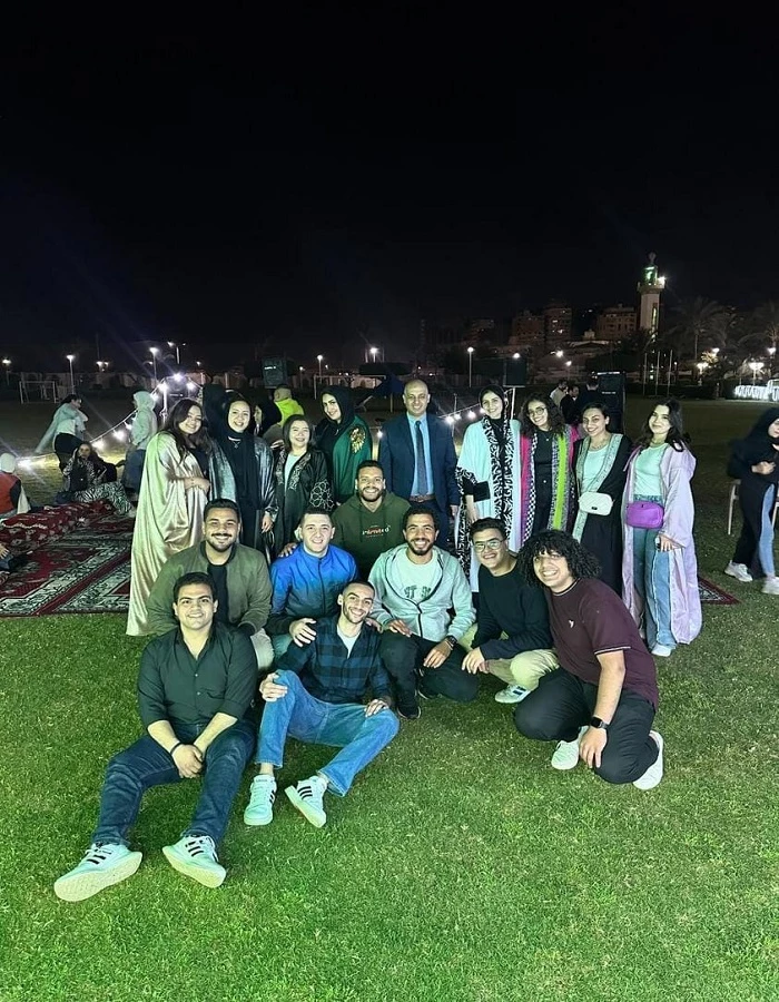 The Department of Cultural and Social Activity in Abu Qir organized a group breakfast for students during the holy month of Ramadan on the green fields on: 4/2/20233
