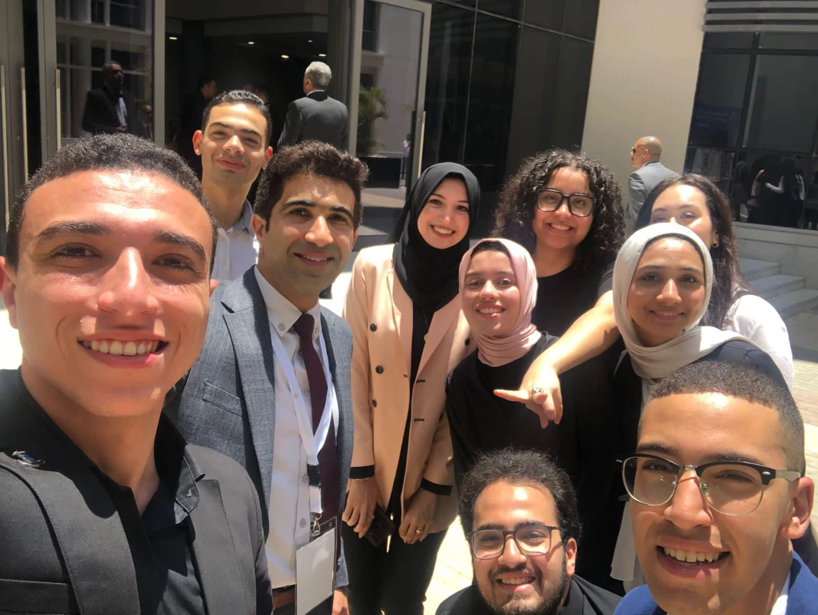 Participation of AASTMT students of Alamein branch in attending the meeting organized under the auspices of the Secretary-General of the League of Arab States in cooperation with the United Nations.3